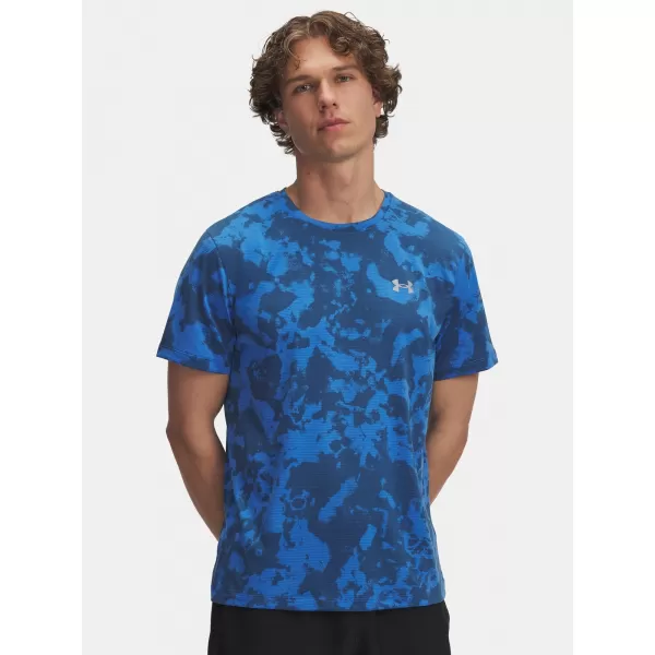  Мъжка тениска UNDER ARMOUR UA LAUNCH PRINTED SS СИНЬО 