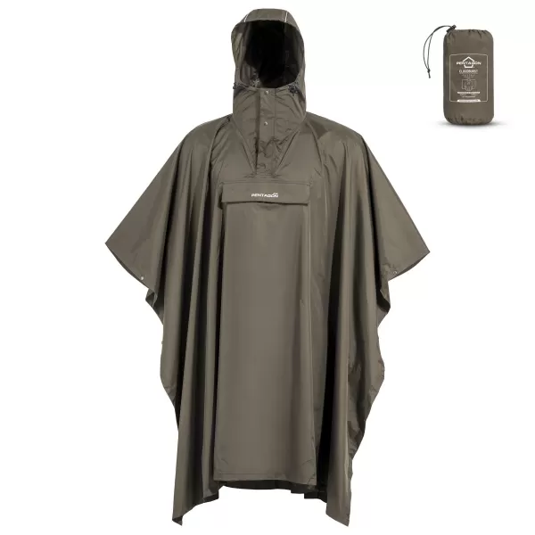  Яке PENTAGON CLOUDBURST PACKABLE RAIN PONCHO K07018 КАФЯВО СИВО 