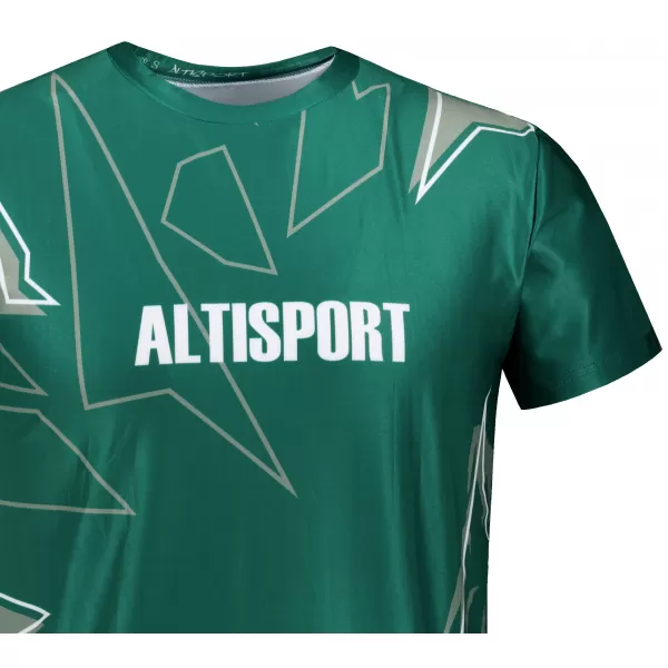  Премиум мъжка риза за свободното време ALTISPORT VOJ/ALM123TR06 ТЪМНО ЗЕЛЕНО 