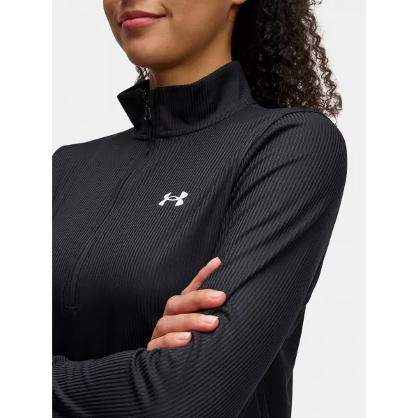  Дамска тениска UNDER ARMOUR TECH RIB 1/2 ZIP 1389857-001 ЧЕРЕН 