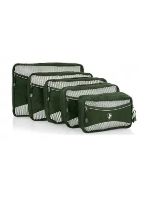 Комплект органайзери HEYS ECO PACKING CUBE 5PC SET II ЗЕЛЕНО