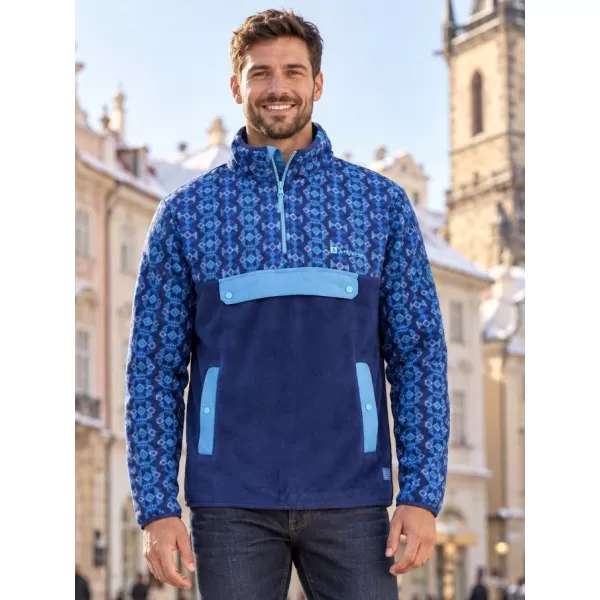  Мъжки поларен суичър ALTISPORT GARM СИНЬО 