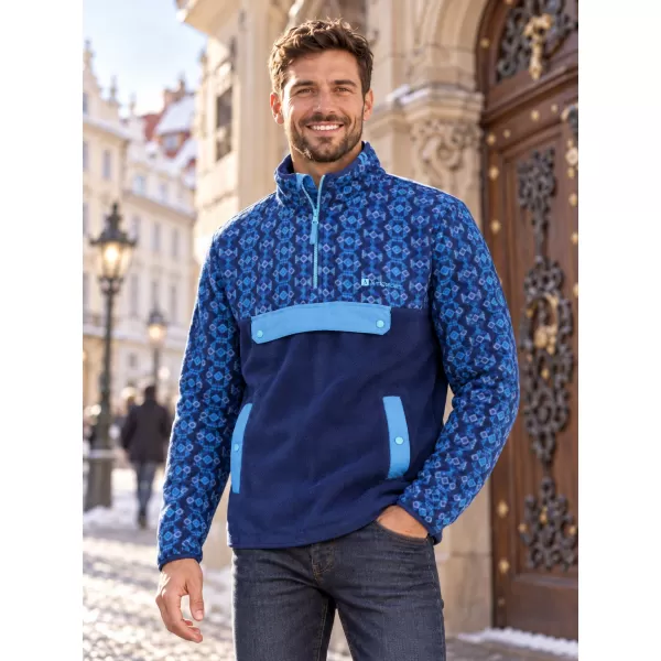  Мъжки поларен суичър ALTISPORT GARM СИНЬО 