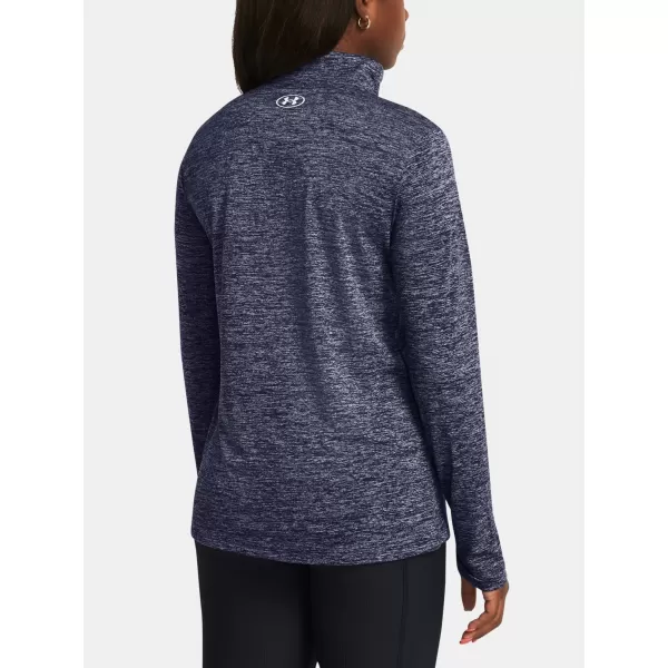  Дамска тениска UNDER ARMOUR TECH 1/2 ZIP- TWIST 1384225-410 СИНЬО 