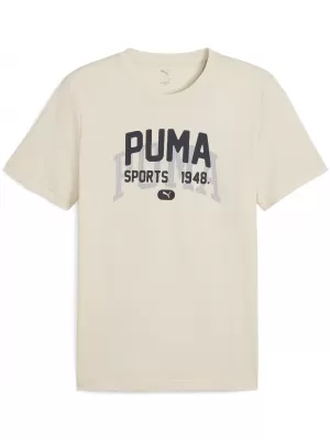 Риза PUMA GRAPHIC VARSITY TEE 68803587 АЛПИЙСКИ СНЯГ