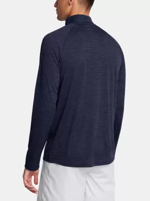 Мъжка тениска UNDER ARMOUR UA TECH TEXTURED 1/2 ZIP 1382797-410 СИНЬО