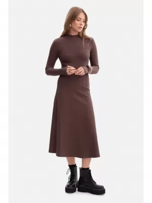 Рокля BEWEAR B299 КАФЯВО