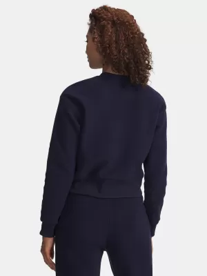 Дамски суичър UNDER ARMOUR ICON TERRY VARSITY CREW СИНЬО