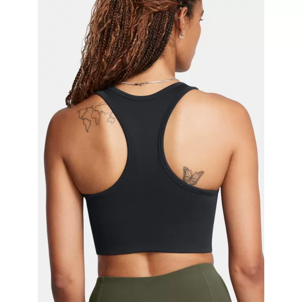  Дамски сутиен UNDER ARMOUR VANISH SEAMLESS MID BRA 1384419-001 ЧЕРЕН 