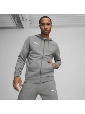 Яке PUMA TEAMGOAL CASUALS HOODED JACK 658595_33 СРЕДНО СИВО ХЕДЪР/БЯЛО