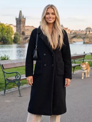 Дамско палто KIXMI VINILA ЧЕРЕН