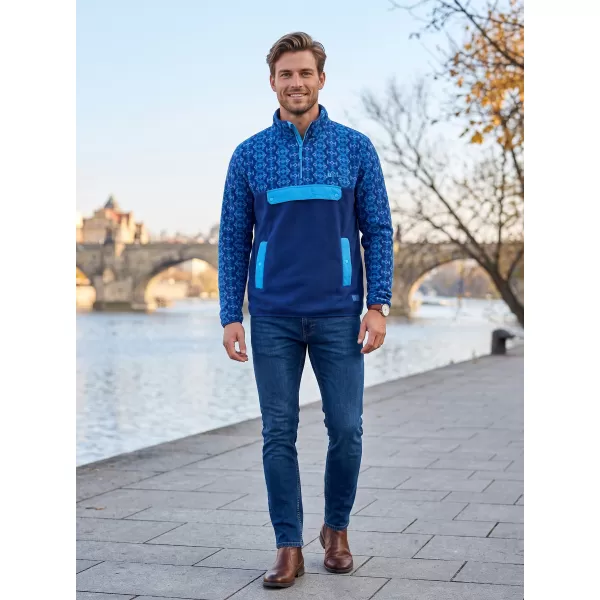  Мъжки поларен суичър ALTISPORT GARM СИНЬО 