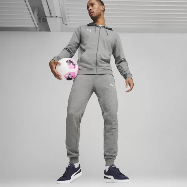  Яке PUMA TEAMGOAL CASUALS HOODED JACK 658595_33 СРЕДНО СИВО ХЕДЪР/БЯЛО 
