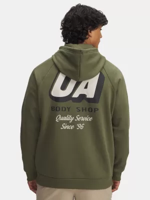Мъжки суичър UNDER ARMOUR UA RIVAL FLEECE HBR LOGO HD 6003955-390 ЗЕЛЕНО