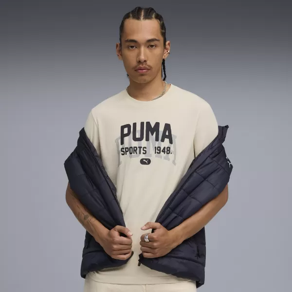  Риза PUMA GRAPHIC VARSITY TEE 68803587 АЛПИЙСКИ СНЯГ 