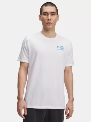 Мъжка тениска UNDER ARMOUR UA TRIPLE STACK LC LOGO SS БЯЛО