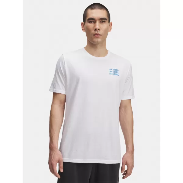  Мъжка тениска UNDER ARMOUR UA TRIPLE STACK LC LOGO SS БЯЛО 