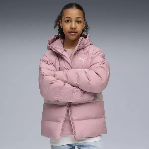  Детско яке PUMA SYNTHETIC HOODED PUFFER JACKET 68840465 УРАВНОВЕСЕНО РОЗОВО 