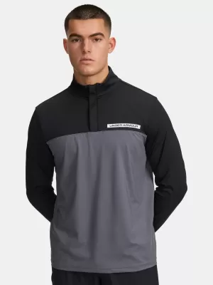 Мъжки суичър UNDER ARMOUR UA T2G 1/4 ZIP 1389878-002 ЧЕРЕН