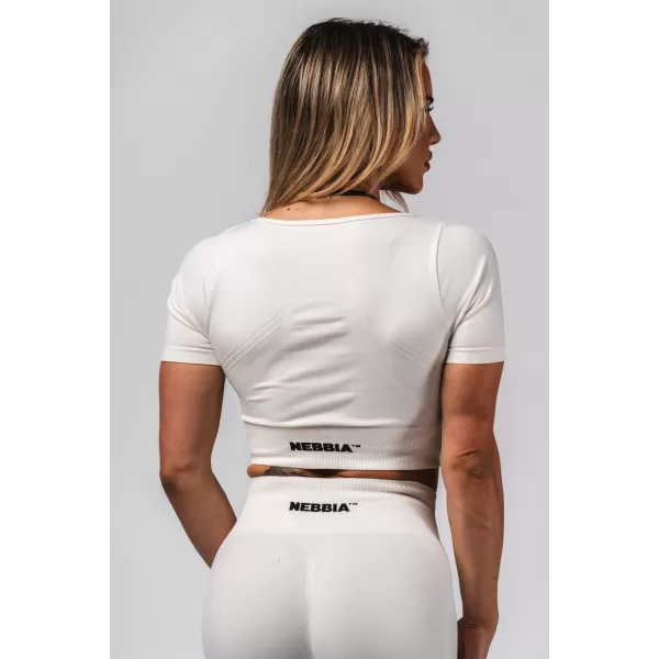  Оформящ безшевен кроп топ FLOW SEAMLESS 499 CREAM Nebbia 