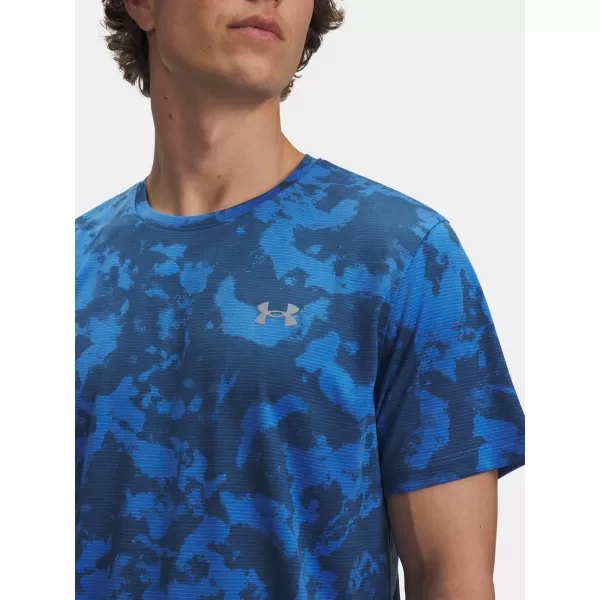  Мъжка тениска UNDER ARMOUR UA LAUNCH PRINTED SS СИНЬО 