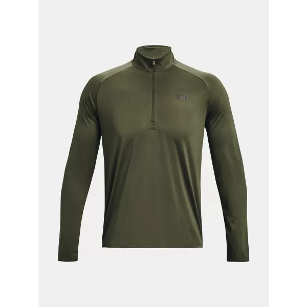  Мъжка тениска UNDER ARMOUR UA TECH 2.0 1/2 ZIP 1328495-392 ЗЕЛЕНО 