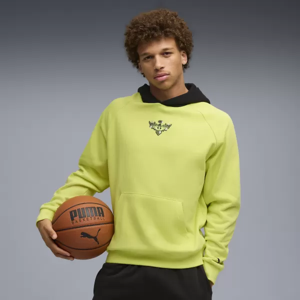  Мъжки суичър PUMA MELO ALWAYZ ON 1 HOODIE 63075205 ЛИМОНОВ ШЕРБЕРТ 