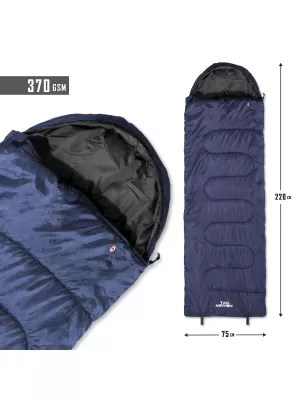Спален чувал PENTAGON MAJOR SLEEPING BAG 370GR/M² D19002 СРЕДНОЩНО СИНЬО
