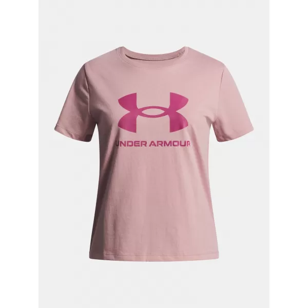  Тениска за момиче UNDER ARMOUR UA BIG LOGO SS РОЗОВО 