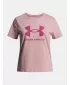 Тениска за момиче UNDER ARMOUR UA BIG LOGO SS РОЗОВО