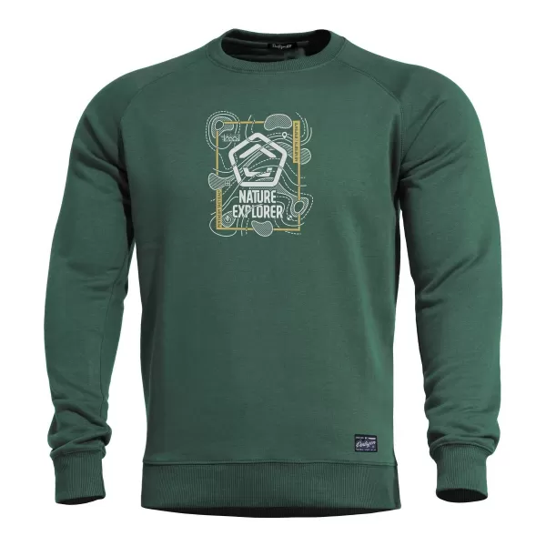  Суичър PENTAGON HAWK SWEATER NATURE EXPLORER K09019 СПРИНГБОК ЗЕЛЕНО 