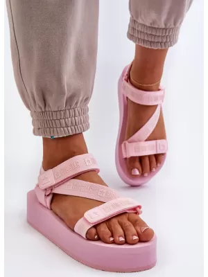 Дамски сандали на платформа BIG STAR NN274A041 PINK Big Star Shoes