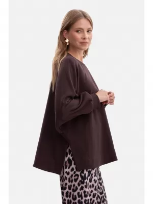 Дамски суичър BEWEAR B306 ЧЕРЕН ШОКОЛАД