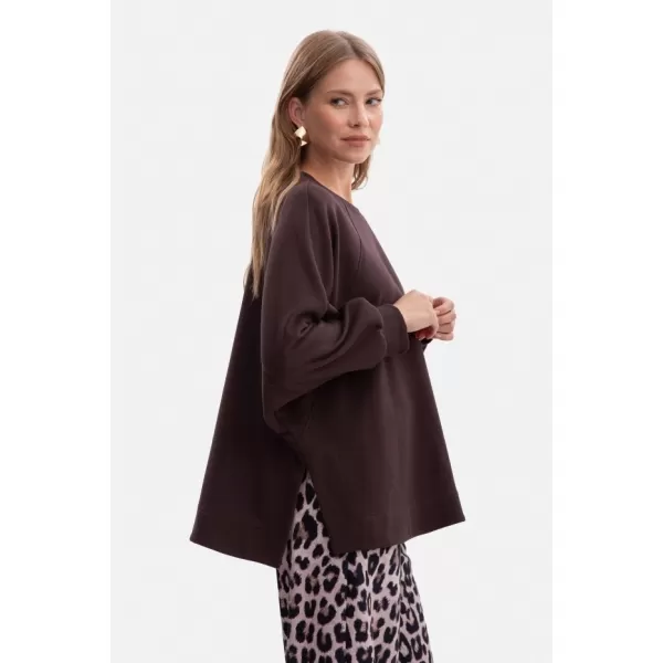  Дамски суичър BEWEAR B306 ЧЕРЕН ШОКОЛАД 