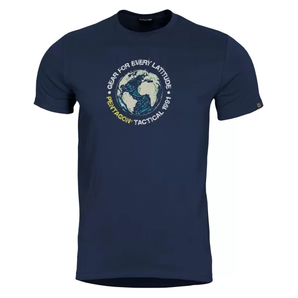  тениска PENTAGON GLOBE T-SHIRT K09055 СРЕДНОЩНО СИНЬО 