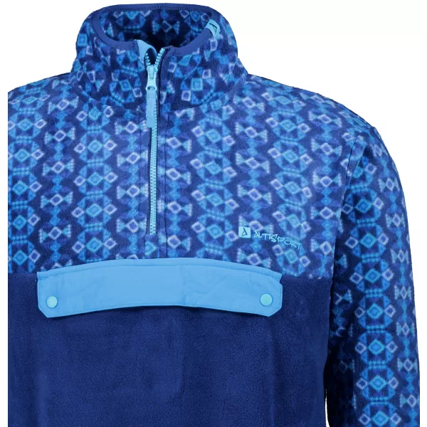  Мъжки поларен суичър ALTISPORT GARM СИНЬО 