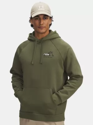 Мъжки суичър UNDER ARMOUR UA RIVAL FLEECE HBR LOGO HD 6003955-390 ЗЕЛЕНО