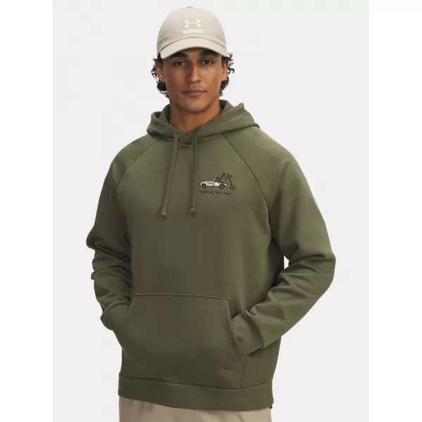  Мъжки суичър UNDER ARMOUR UA RIVAL FLEECE HBR LOGO HD 6003955-390 ЗЕЛЕНО 