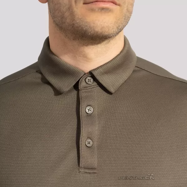  Мъжка тениска с яка PENTAGON VANQUISH POLO SHIRT K09048 КАФЯВО СИВО 
