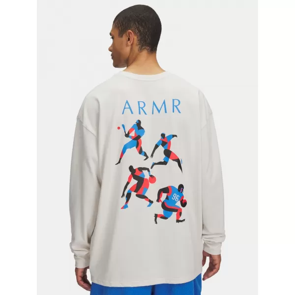  Мъжка тениска UNDER ARMOUR UA HWT MODERN SPORT OS LS 6004885-110 БЯЛО 