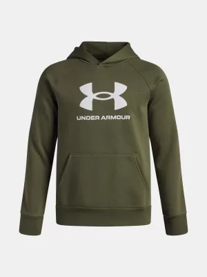 Суичър за момче UNDER ARMOUR UA RIVAL FLEECE BL HOODIE 1379791-390 ЗЕЛЕНО