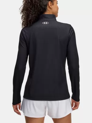 Дамска тениска UNDER ARMOUR TECH RIB 1/2 ZIP 1389857-001 ЧЕРЕН
