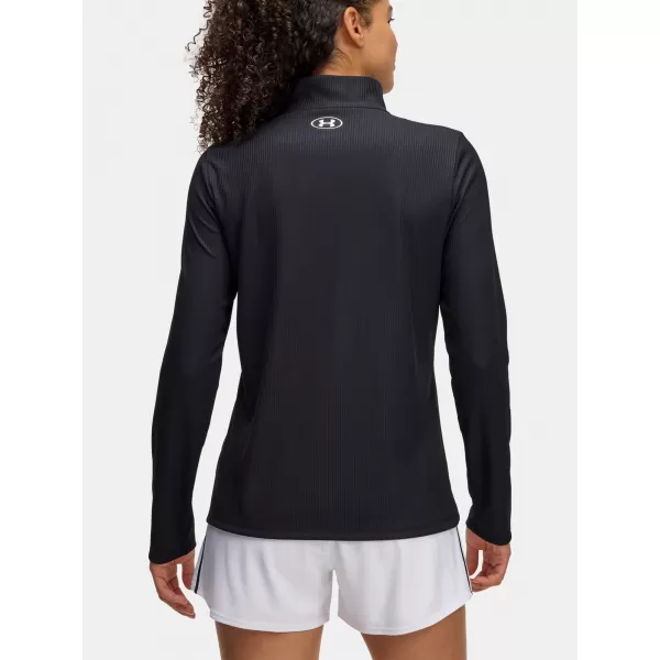  Дамска тениска UNDER ARMOUR TECH RIB 1/2 ZIP 1389857-001 ЧЕРЕН 