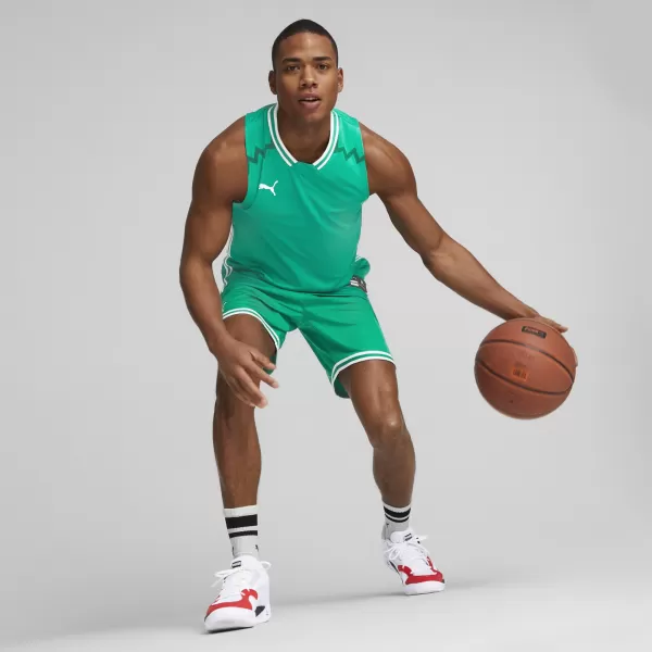  Мъжки фланелка PUMA HOOPS TEAM GAME JERSEY 67662806 ПИПЕР ЗЕЛЕНО 