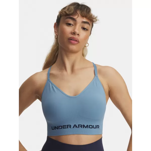  Дамски сутиен UNDER ARMOUR VANISH SEAMLESS LOW BRA 1384417-418 СИНЬО 
