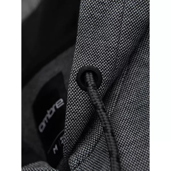  Мъжки суичър OMBRE OM-SSZP-0210 ЧЕРНО 