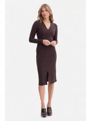 Рокля BEWEAR B307 ЧЕРЕН ШОКОЛАД