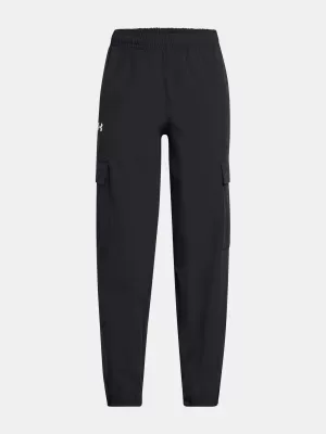 Спортни панталони за момичета UNDER ARMOUR UA RIVAL WOVEN CARGO PANTS 1386527-001 ЧЕРЕН