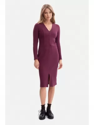 Рокля BEWEAR B307 СЛИВА