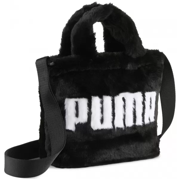  Дамска чанта PUMA UP FAUX FUR MINI SHOPPER BAG 09171301 PUMA BLACK 